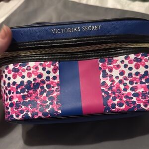 Victoria's Secret Pink and Blue Cosmetic Bag